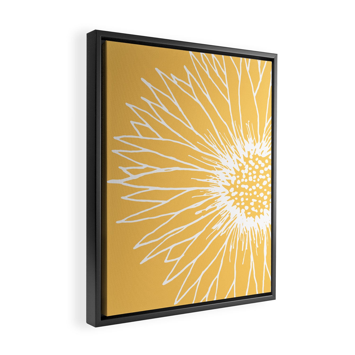 Minimalist Sunflower Framed Canvas Print Gallery Image 2