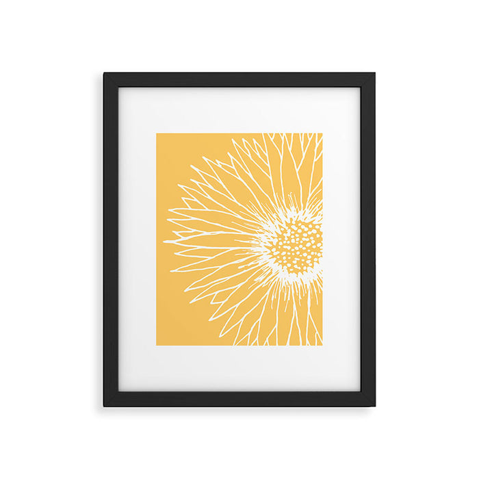 Minimalist Sunflower Framed Art Print Gallery Image 1