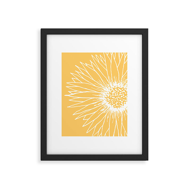 Minimalist Sunflower Framed Art Print Gallery Image 4