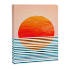 Minimalist Sunset 2 in Orange and Blue Canvas Print Gallery Image 6