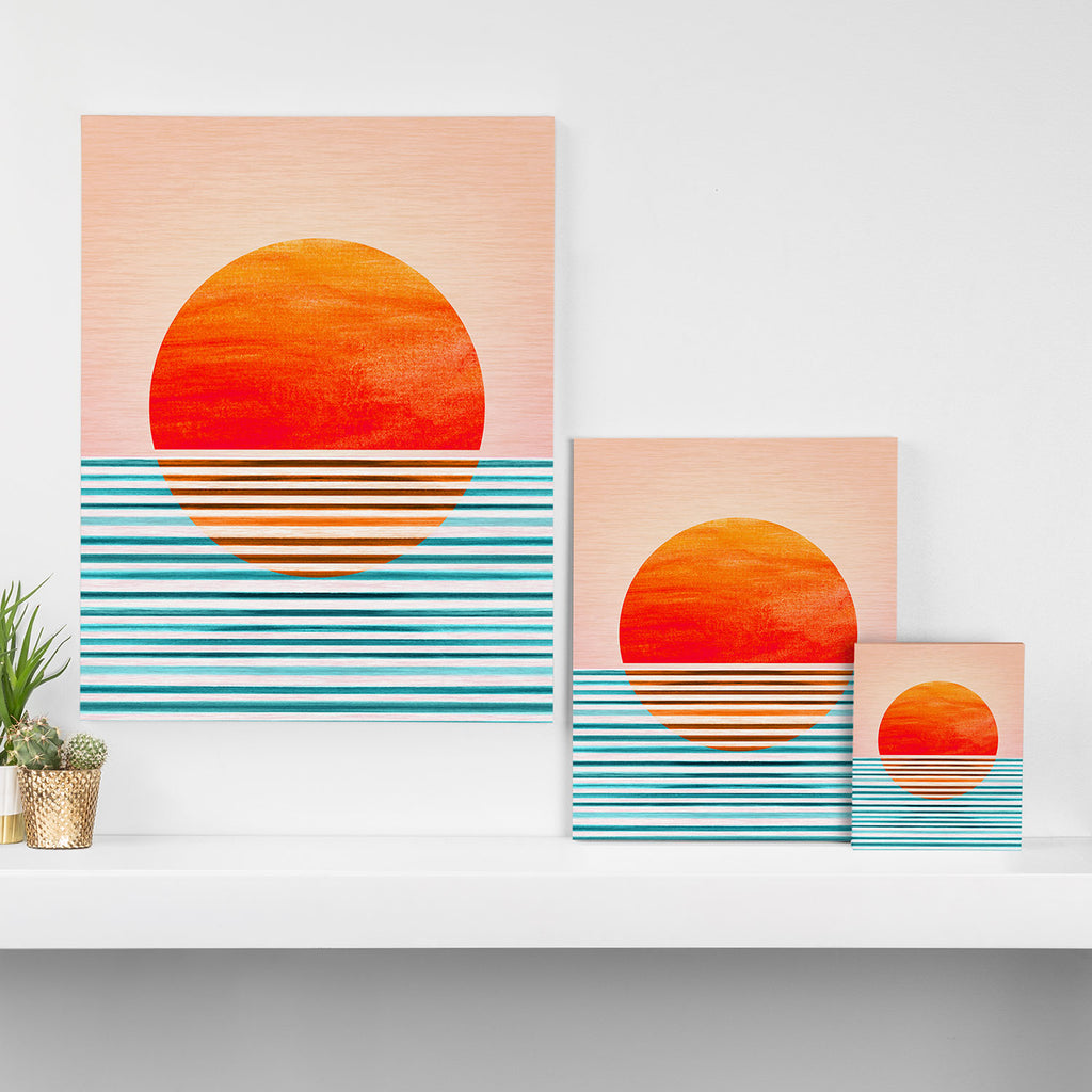 Minimalist Sunset III / Abstract Landscape Canvas Print Gallery Image 3