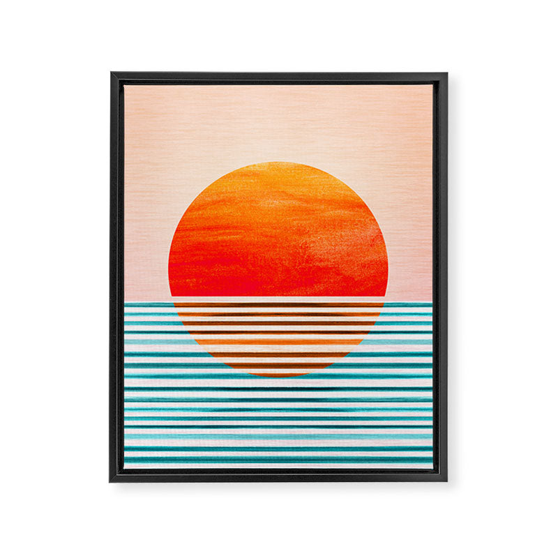 Minimalist Sunset III / Abstract Landscape Framed Canvas Print Gallery Image 8