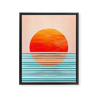 Minimalist Sunset III / Abstract Landscape Framed Canvas Print Gallery Image 8