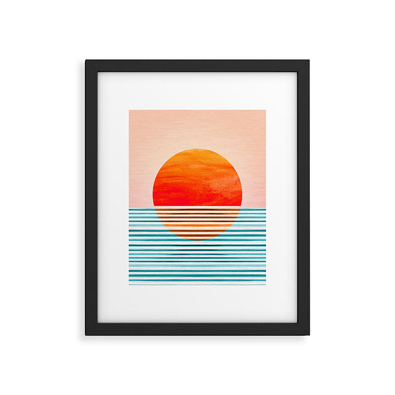 Minimalist Sunset Iii / Abstract Landscape Framed Art Print
