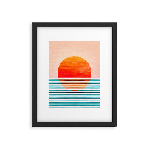 Minimalist Sunset Iii / Abstract Landscape Framed Art Print