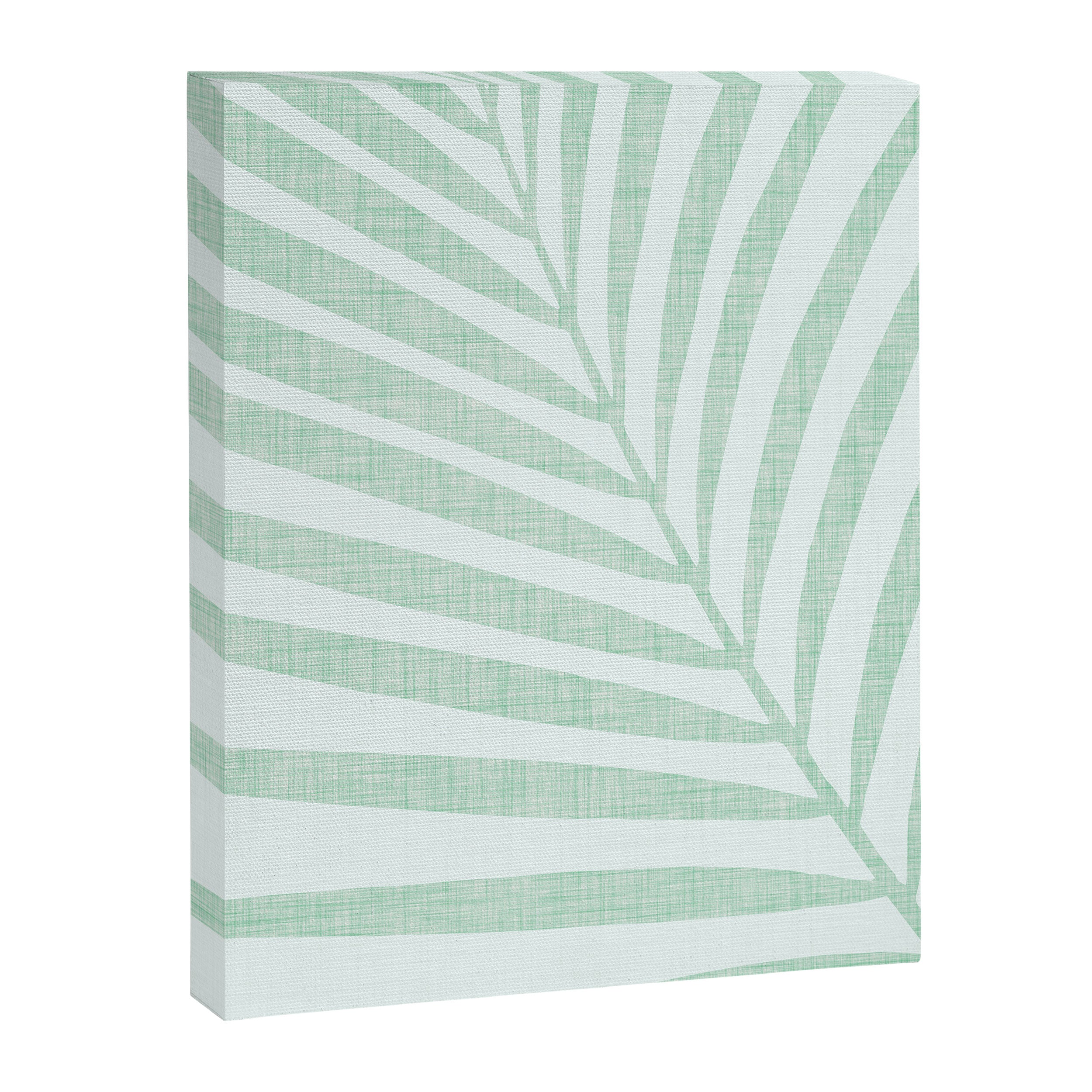 Mint Green Minimal Palm Silhouette Canvas Print Gallery Image 8