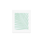 Mint Green Minimal Palm Silhouette Art Print Gallery Image 1