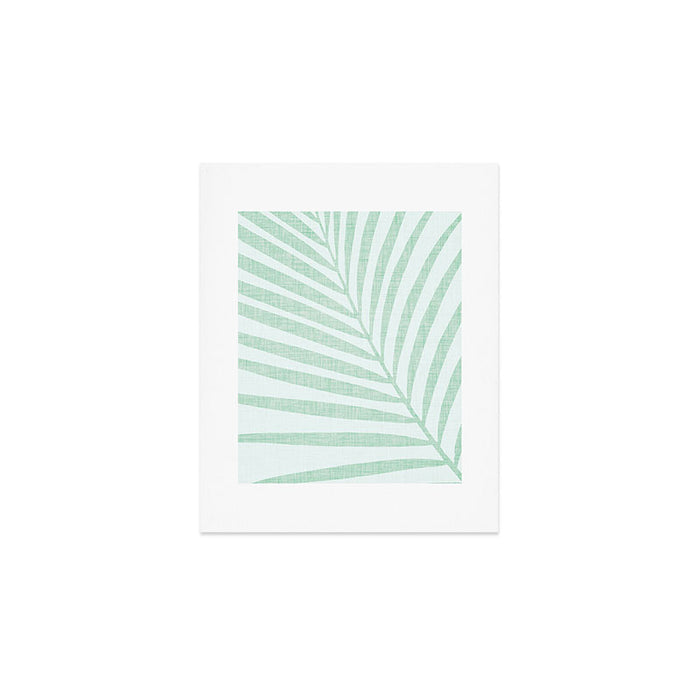 Mint Green Minimal Palm Silhouette Art Print Gallery Image 1