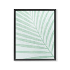 Mint Green Minimal Palm Silhouette Framed Canvas Print Gallery Image 8
