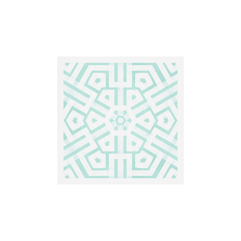 Mint Snowflake Mandala Art Print Gallery Image 1