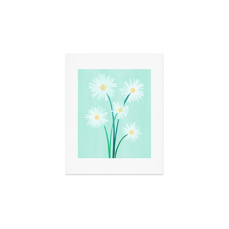 Mint Wildflower Bouquet Art Print Gallery Image 1