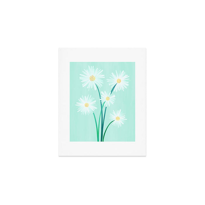Mint Wildflower Bouquet Art Print Gallery Image 1