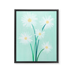 Mint Wildflower Bouquet Framed Canvas Print Gallery Image 6
