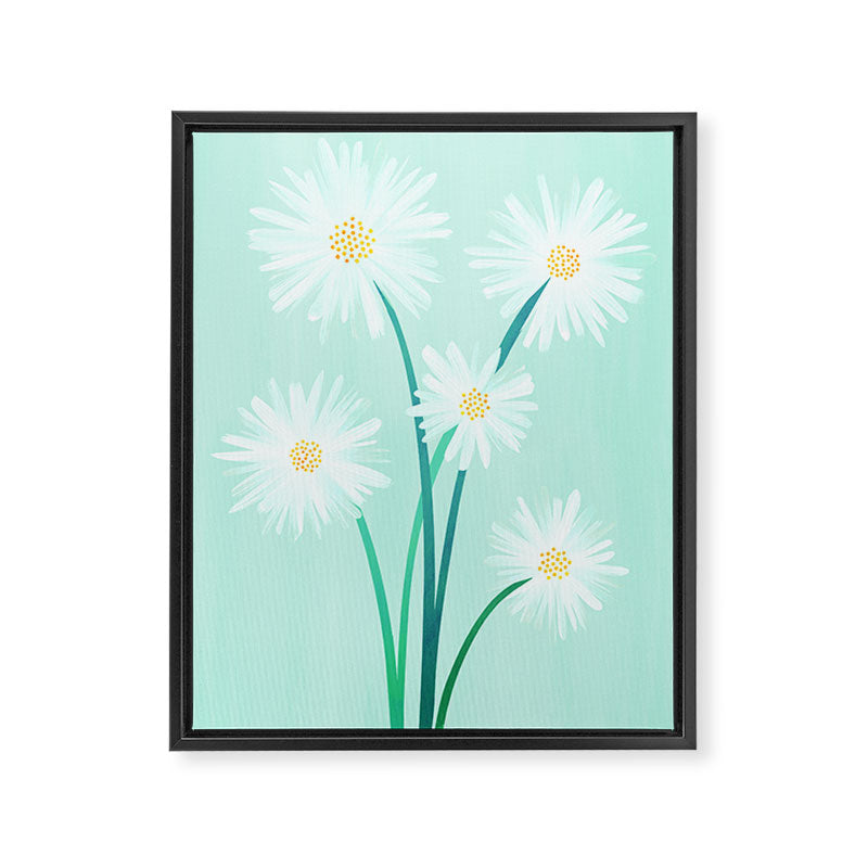 Mint Wildflower Bouquet Framed Canvas Print Gallery Image 6