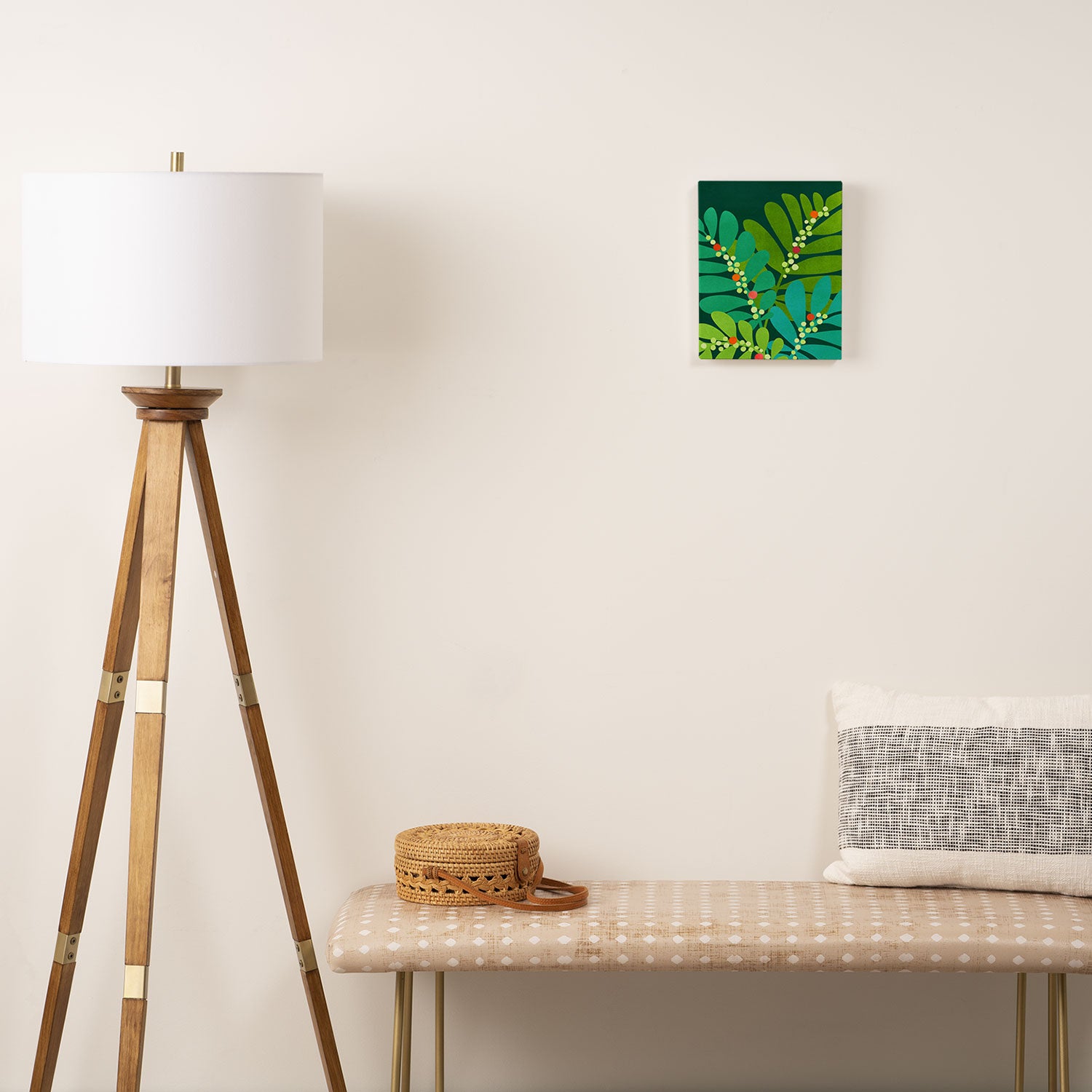 Mistletoe Greenery Illustration Canvas Print Gallery Image 2