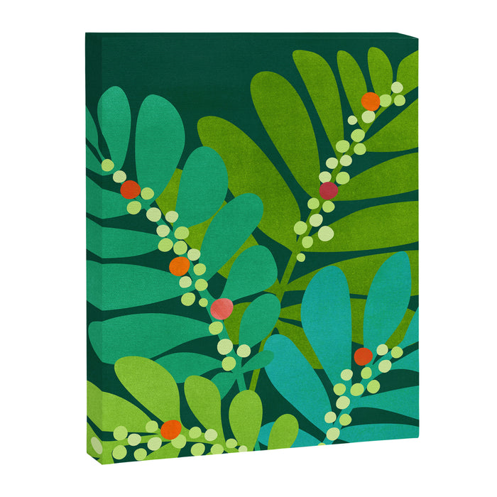 Mistletoe Greenery Illustration Canvas Print Gallery Image 1