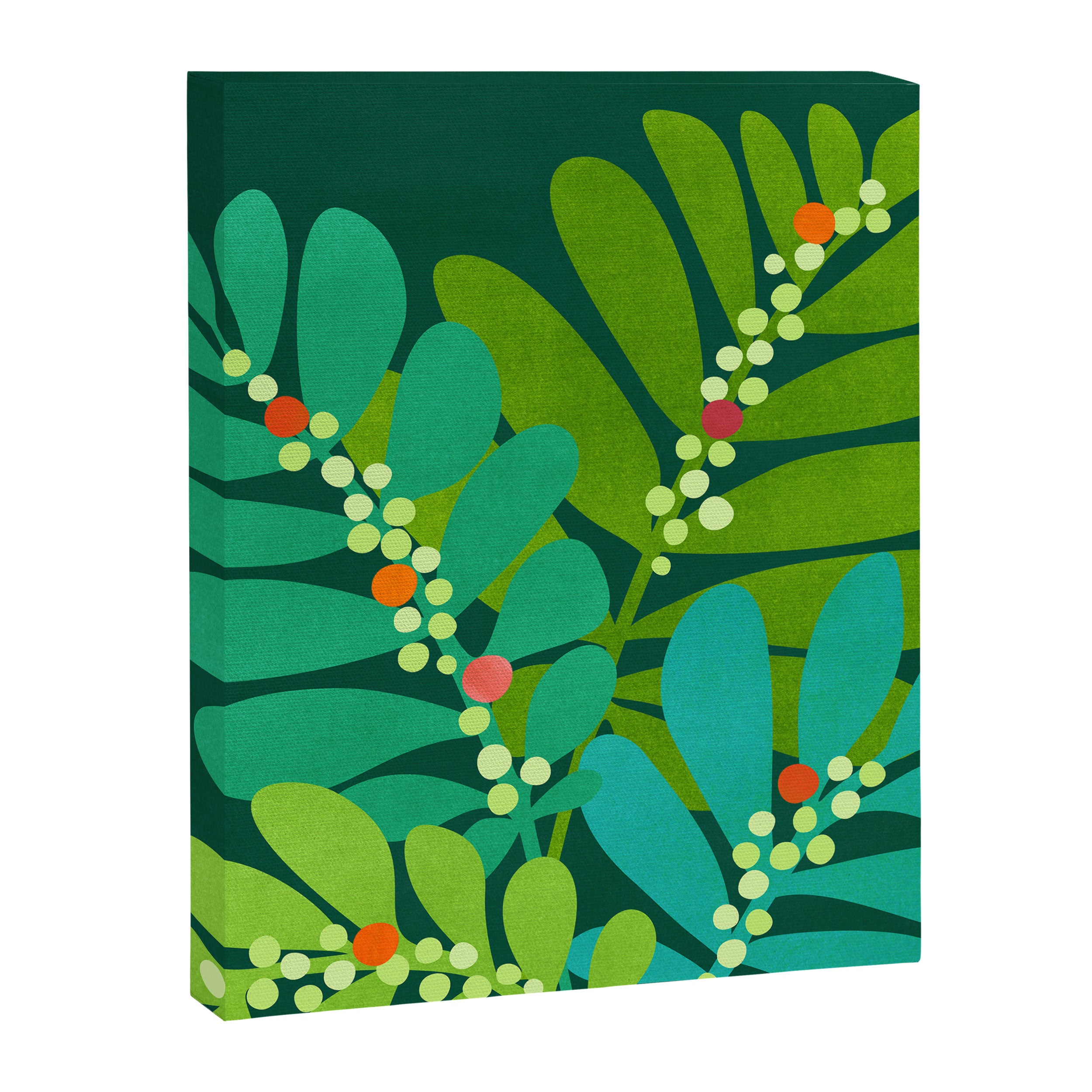 Mistletoe Greenery Illustration Canvas Print Gallery Image 8