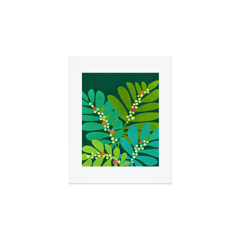 Mistletoe Greenery Illustration Art Print Gallery Image 1