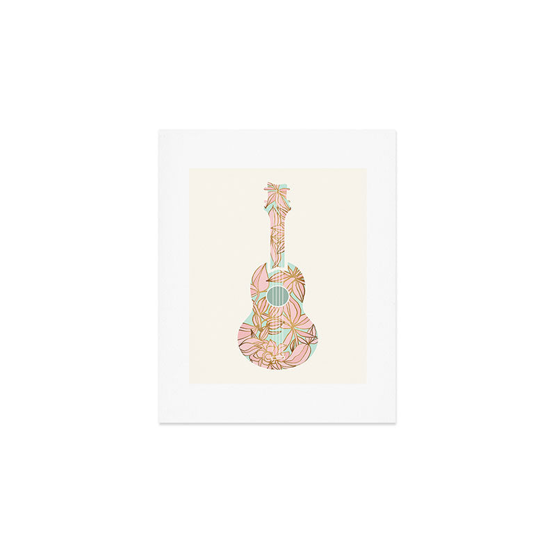 Modern Boho Ukulele Art Print Gallery Image 1