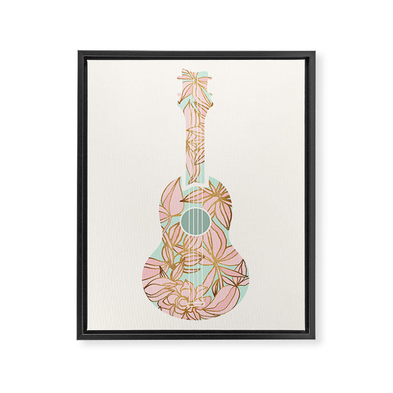 Modern Boho Ukulele Framed Canvas Print Gallery Image 6