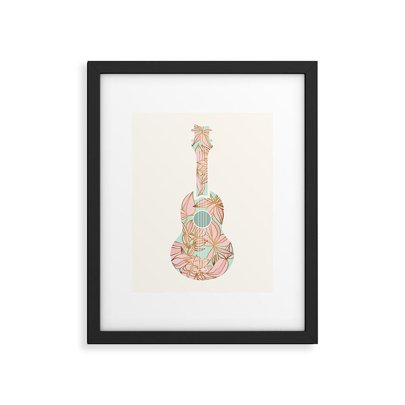 Modern Boho Ukulele Framed Art Print Gallery Image 5