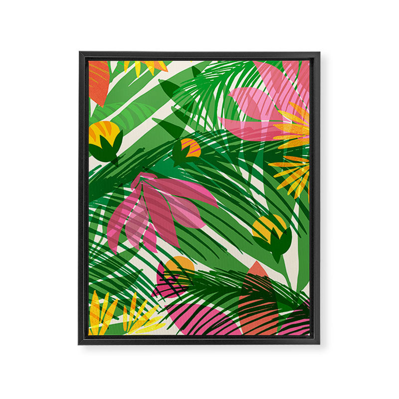 Modern Breezy Hawaiian Print  Framed Canvas Print Gallery Image 6