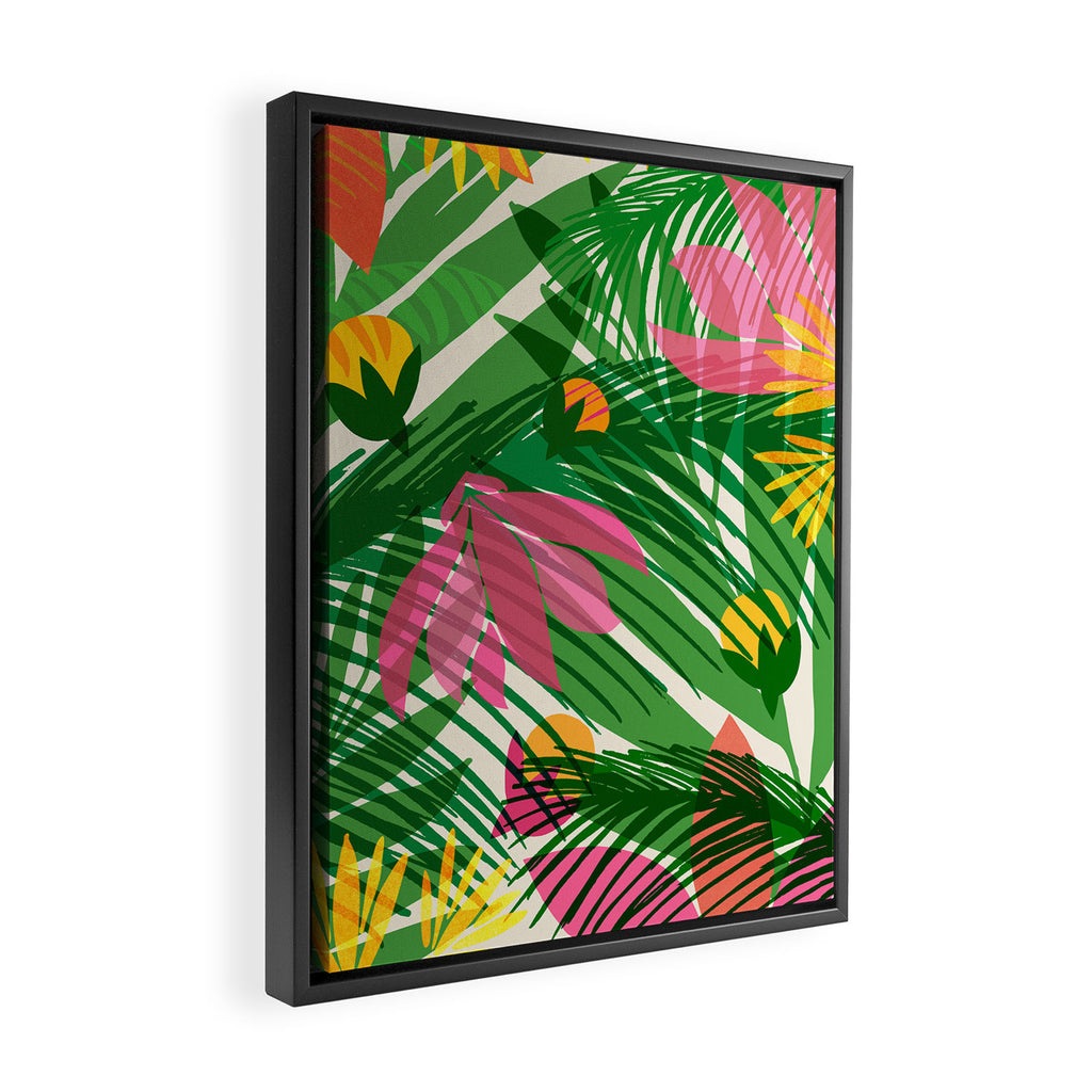 Modern Breezy Hawaiian Print  Framed Canvas Print Gallery Image 2