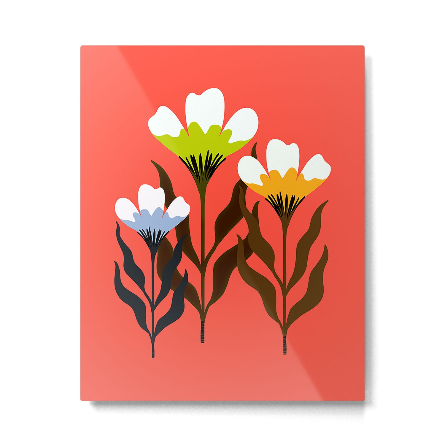 Modern Floral Bouquet Metal Print Gallery Image 4