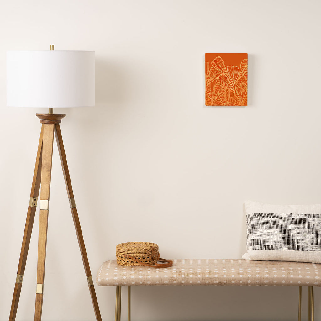 Modern Garden in Orange Canvas Print Gallery Image 2