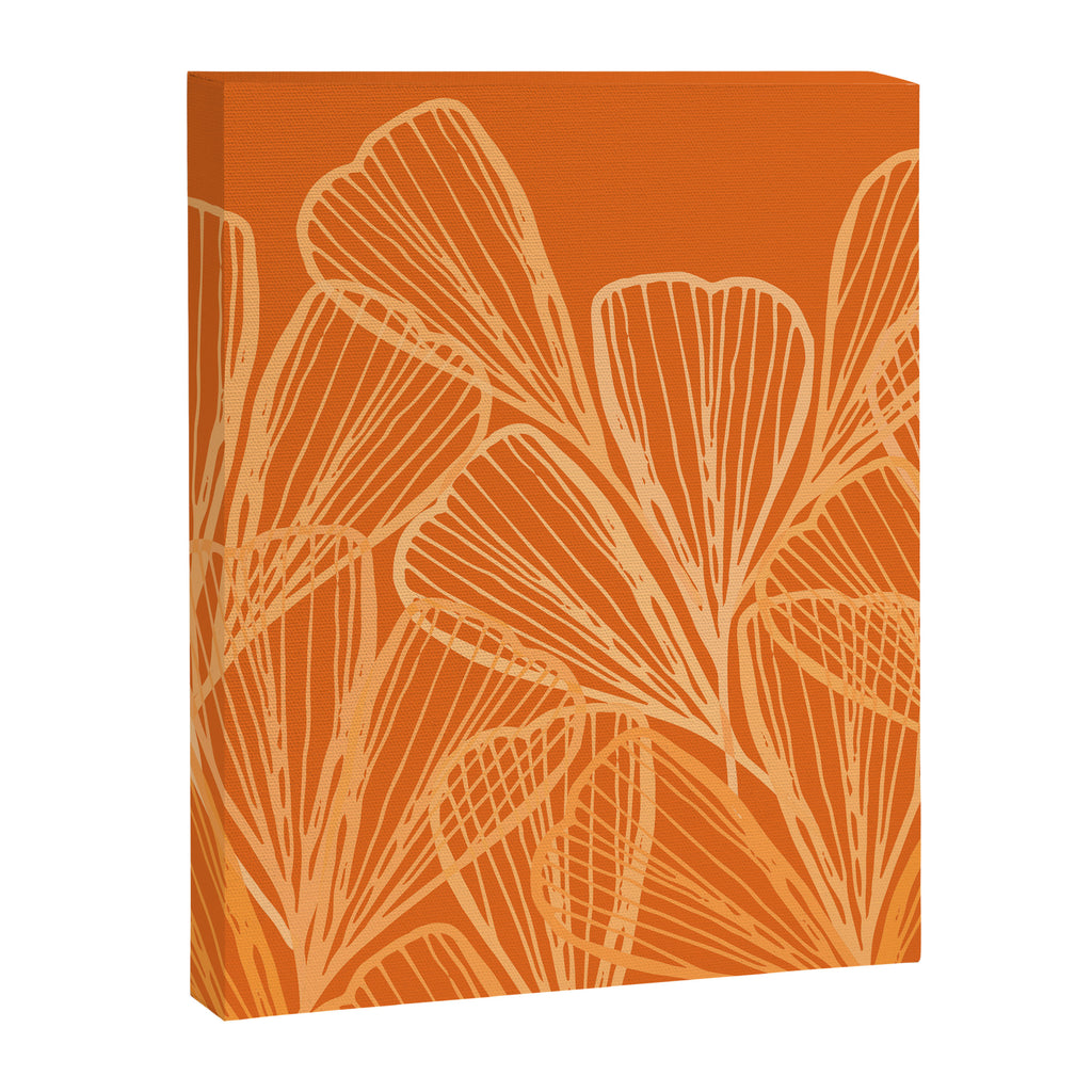 Modern Garden in Orange Canvas Print Gallery Image 8