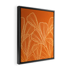 Modern Garden in Orange Framed Canvas Print Gallery Image 2