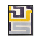 Modern Maze Abstract Geometric Painting  Framed Canvas Print Gallery Image 8