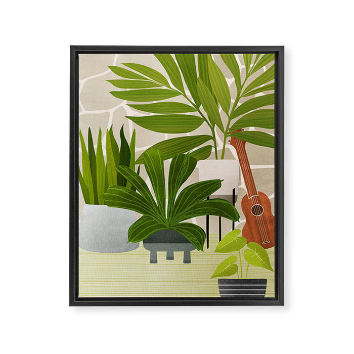 Modern Outdoor Oasis Framed Canvas Print Gallery Image 1