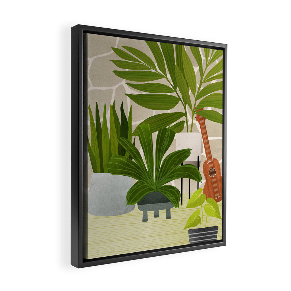 Modern Outdoor Oasis Framed Canvas Print Gallery Image 2
