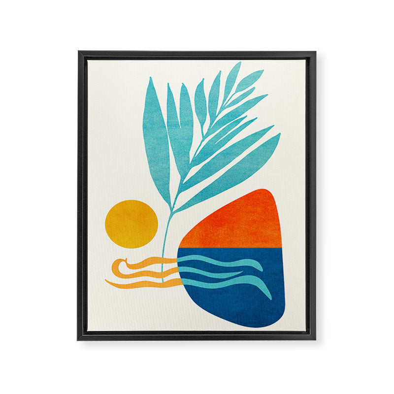 Modern Pop Abstract Landscape Framed Canvas Print Gallery Image 6