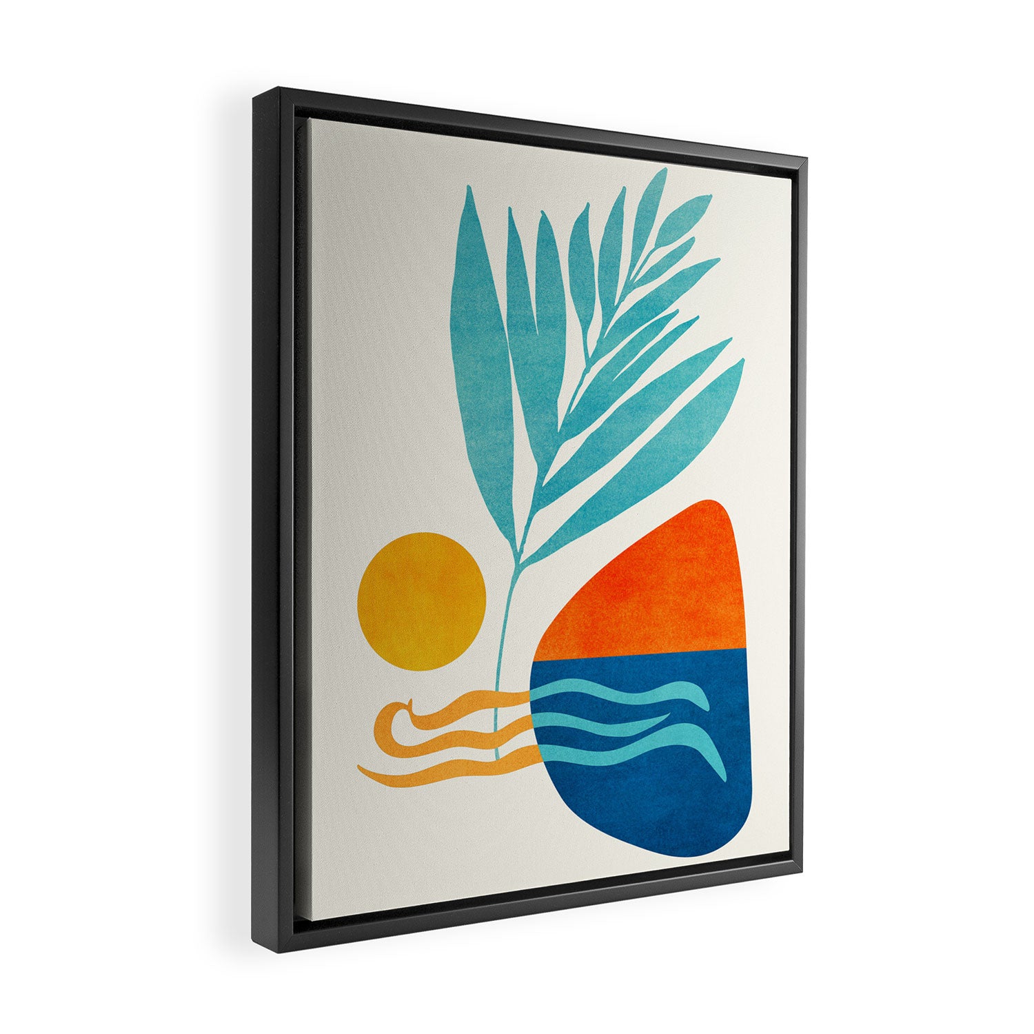 Modern Pop Abstract Landscape Framed Canvas Print Gallery Image 2