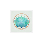 Modern Succulent with Metallic Gold Watercolor Art Print Gallery Image 1