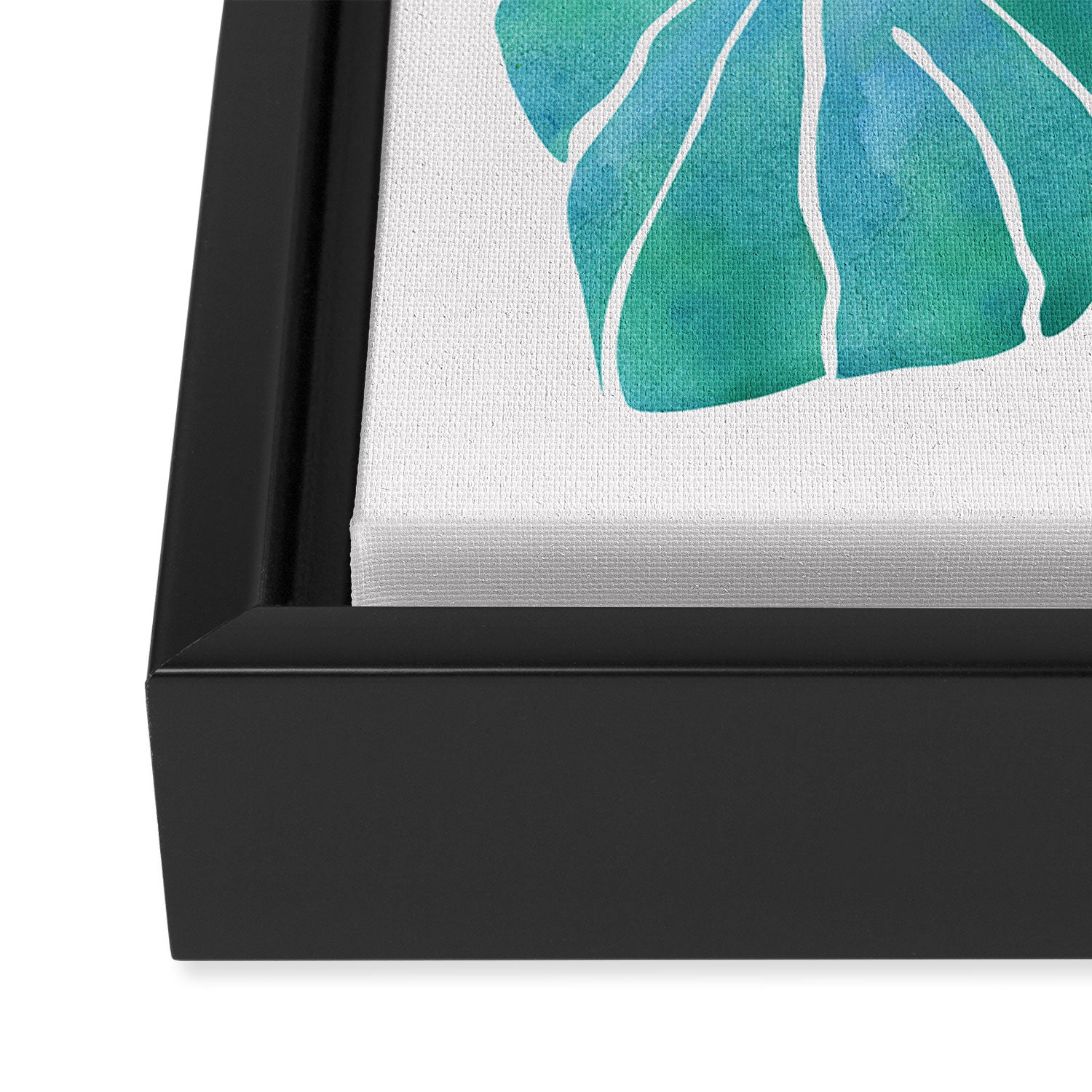 Monstera Tropical Plant Framed Canvas Print Gallery Image 3