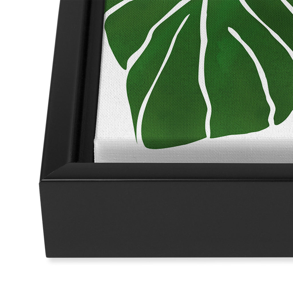 Monstera Tropical Plant Painting Framed Canvas Print Gallery Image 3