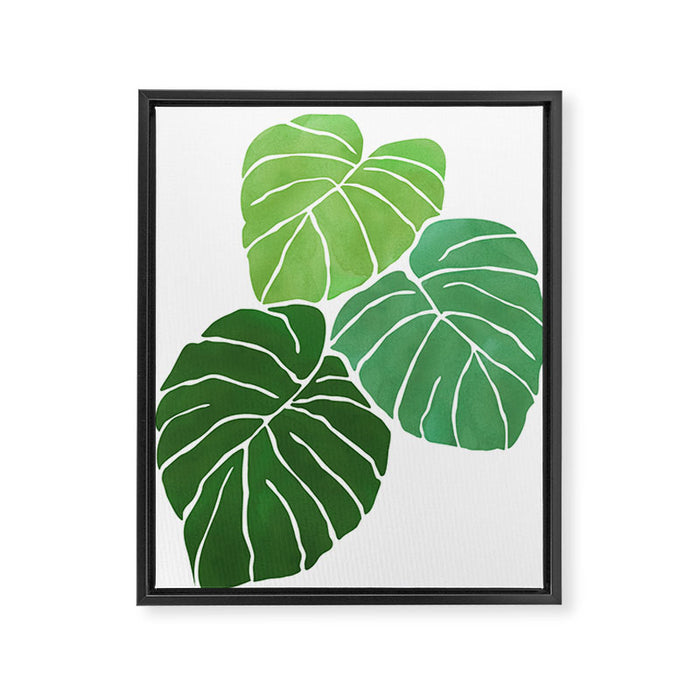 Monstera Tropical Plant Painting Framed Canvas Print Gallery Image 1