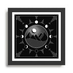 Moon Phases & Mountains Framed Art Print Gallery Image 1