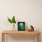 Moon Rise Tropical Landscape Framed Canvas Print Gallery Image 4
