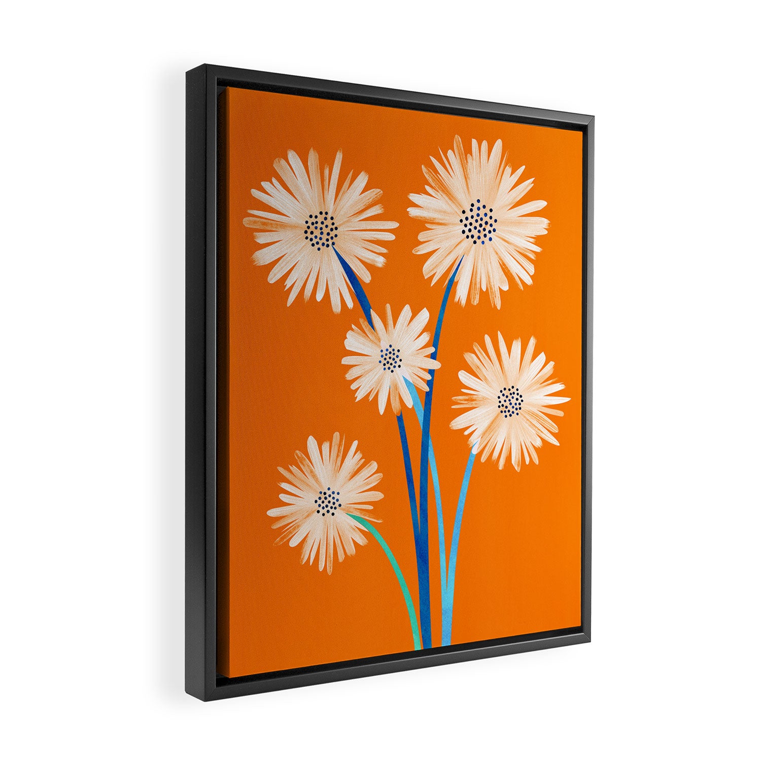 Moroccan Daisies Still Life Framed Canvas Print Gallery Image 2