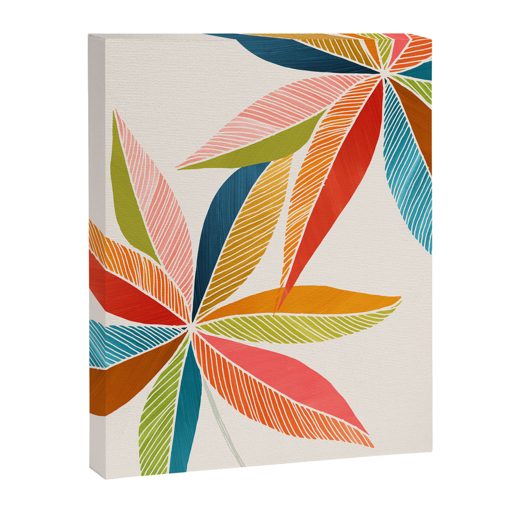 Multicolorful Leaf Design Canvas Print Gallery Image 8