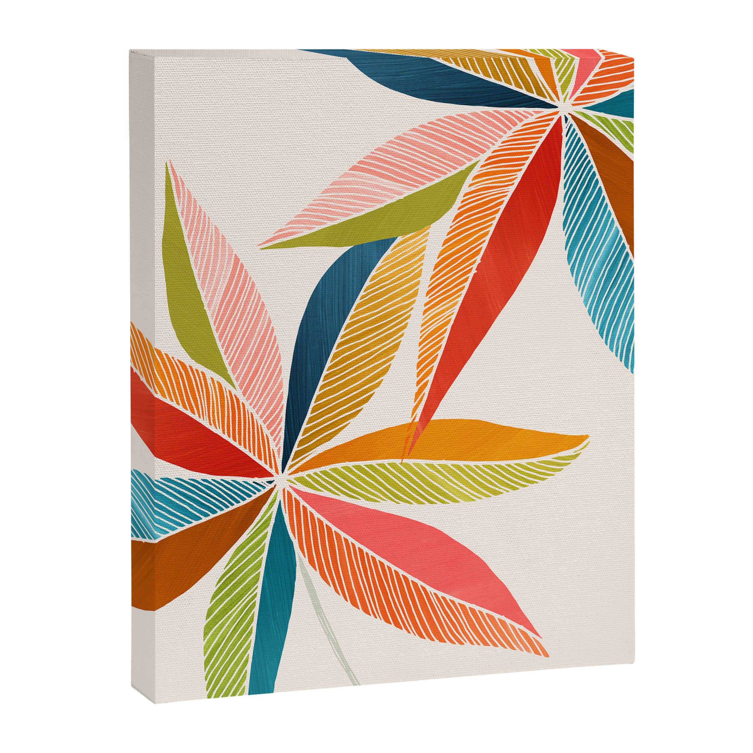 Multicolorful Leaf Design Canvas Print Gallery Image 8