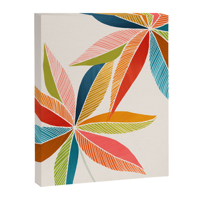 Multicolorful Leaf Design Canvas Print Gallery Image 1