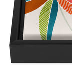 Multicolorful Leaf Design Framed Canvas Print Gallery Image 3