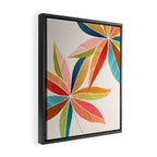 Multicolorful Leaf Design Framed Canvas Print Gallery Image 2