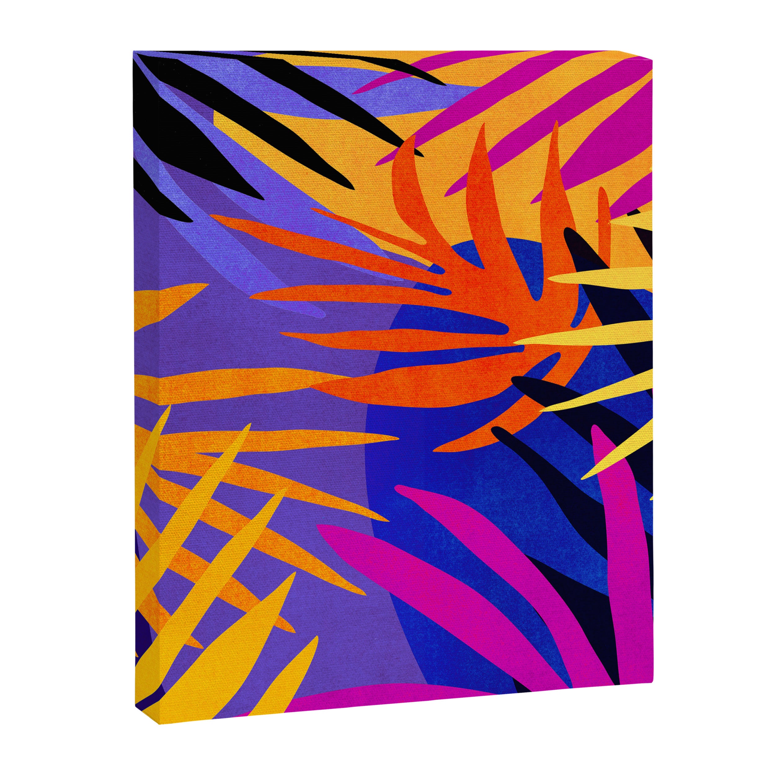 Neon Rainforest - Abstract Pop Art Canvas Print Gallery Image 8
