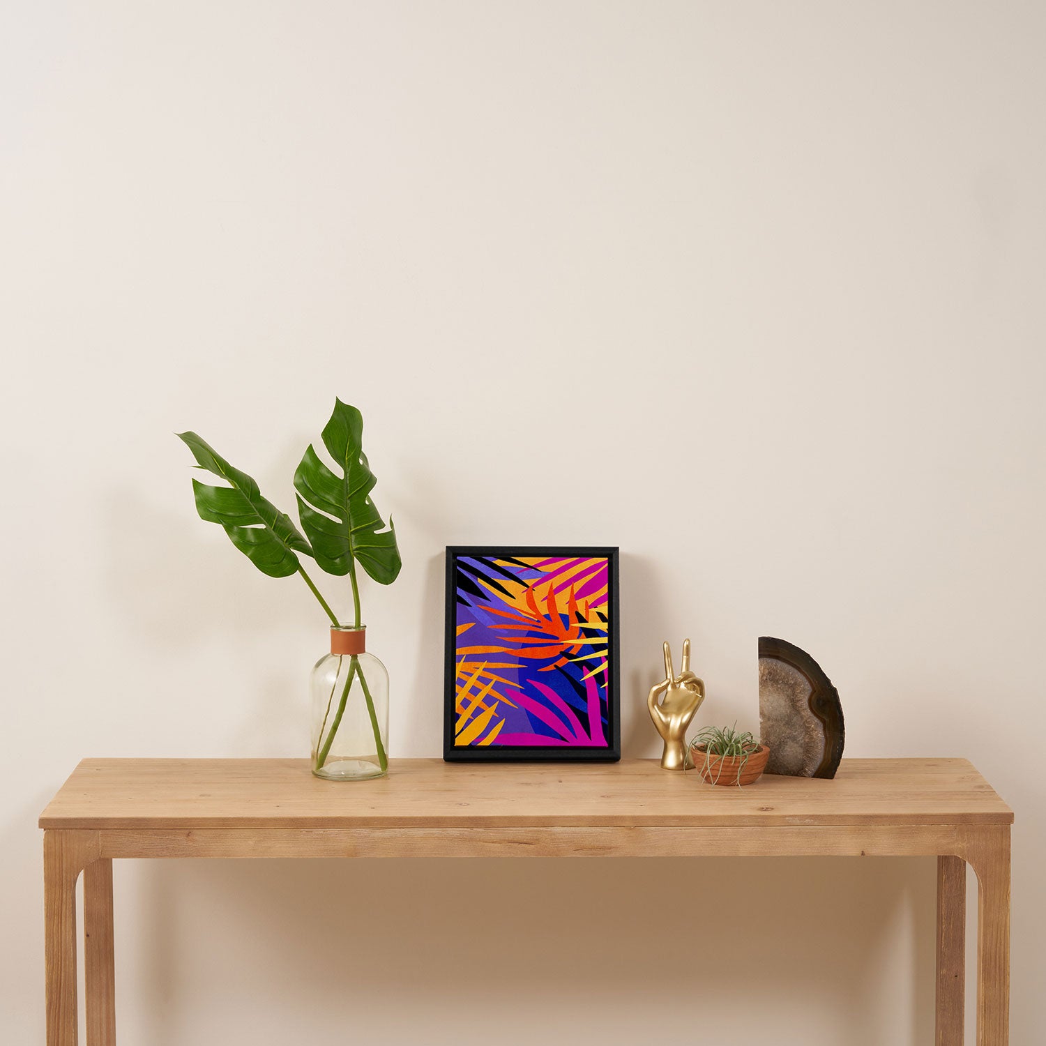 Neon Rainforest - Abstract Pop Art Framed Canvas Print Gallery Image 4